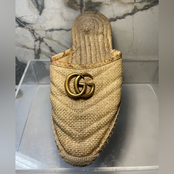 GUCCI double cloth mules sz 35 made in spain - Picture 15 of 16